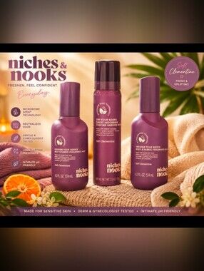 Niches & Nooks Soft Clementine Bundle Anti Chaffing Spray And Feminine Spray
